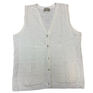 Vintage Huntington Ridge button up vest. LARGE. Cozy Soft Minimalist Layering